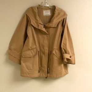 ZARA Basics Buttery SoftTan Anorak Jacket—Size Medium